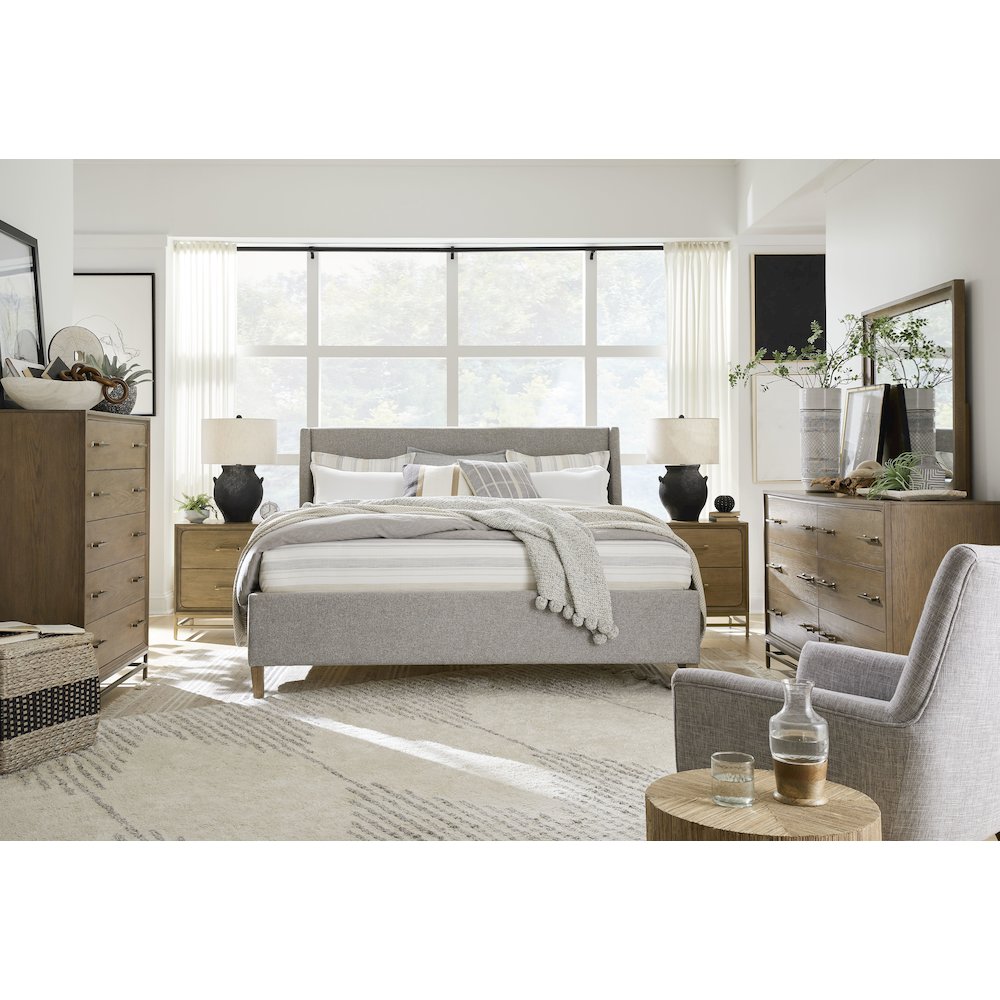Lindon Belgian Wheat And Coffee Bean King Grey Upholstered Island Bed
