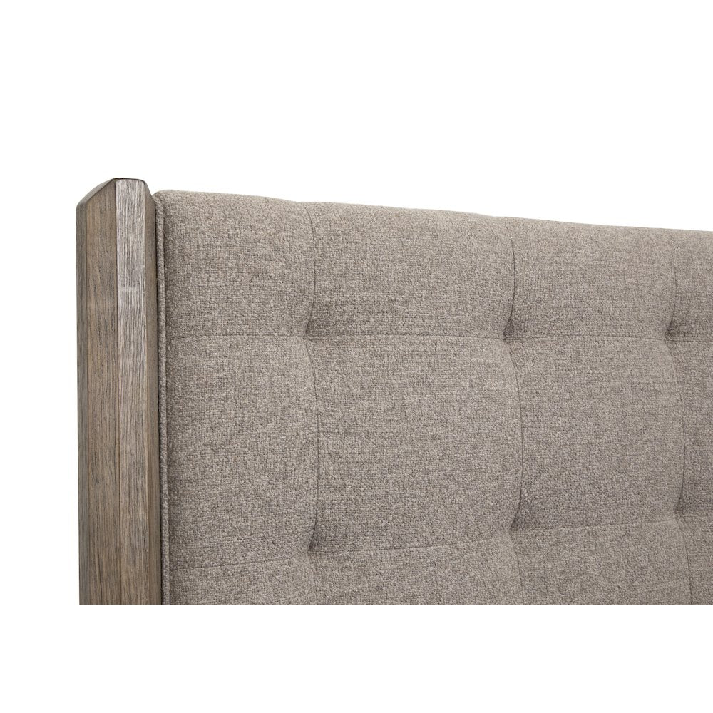 Claremont Smokey Taupe California King Upholstered Panel Bed