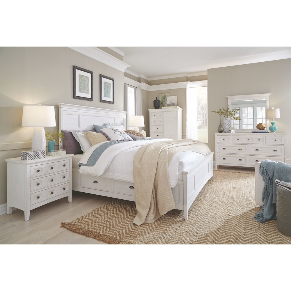 Heron Cove Chalk White And Dovetail Grey Drawer Dresser