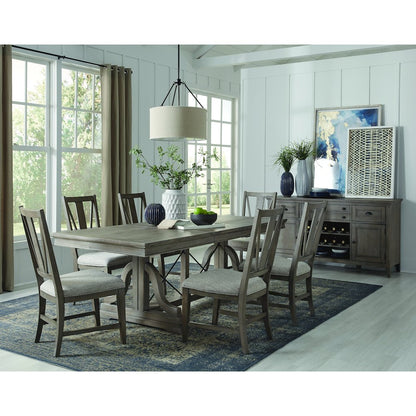 Paxton Place Dovetail Grey Upholstered Side Chair Two Pack
