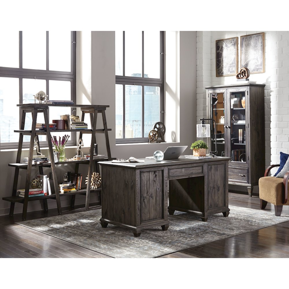 Sutton Place Weathered Charcoal Bookshelf