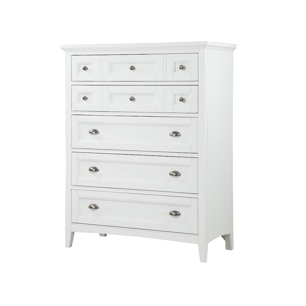 Heron Cove Chalk White And Dovetail Grey Drawer Chest