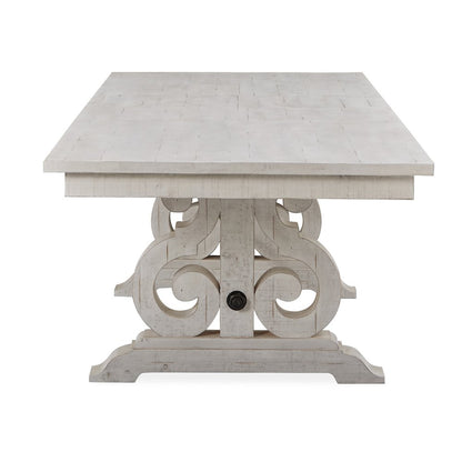 Bronwyn Alabaster And Toasted Nutmeg Extendable Rectangular Dining Table