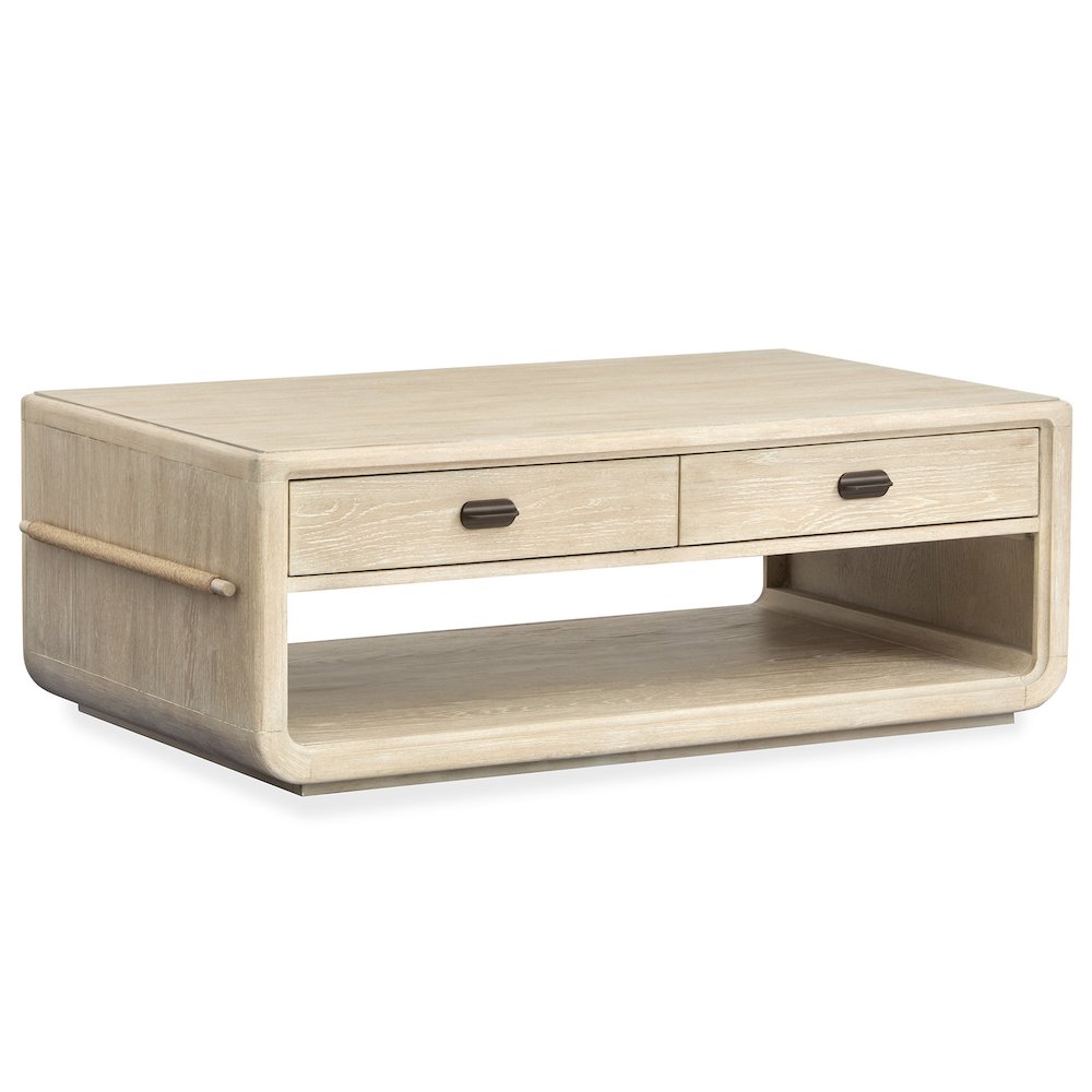 Sunset Cove Sanibel Brown Rectangular Cocktail Table With Casters