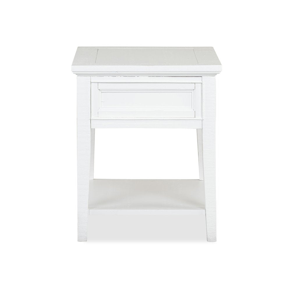 Heron Cove Chalk White Rectangular End Table