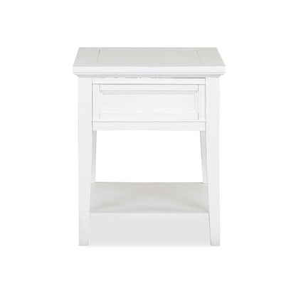 Heron Cove Chalk White Rectangular End Table