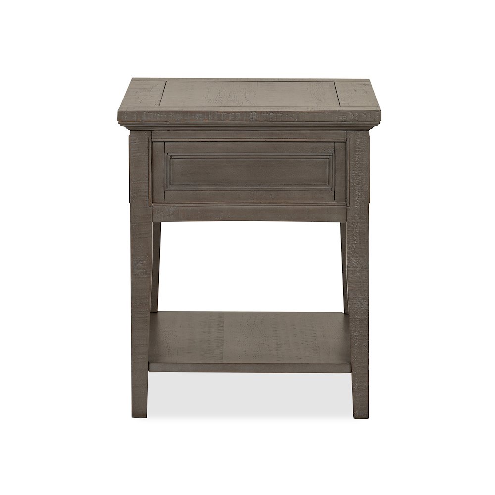 Paxton Place Dovetail Grey Rectangular End Table