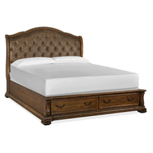 Durango Willadeene Brown King Upholstered Sleigh Storage Bed