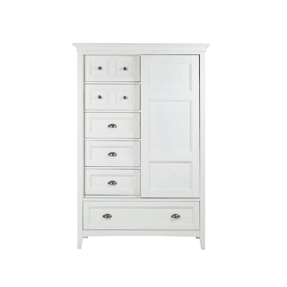 Heron Cove Chalk White And Dovetail Grey Door Chest