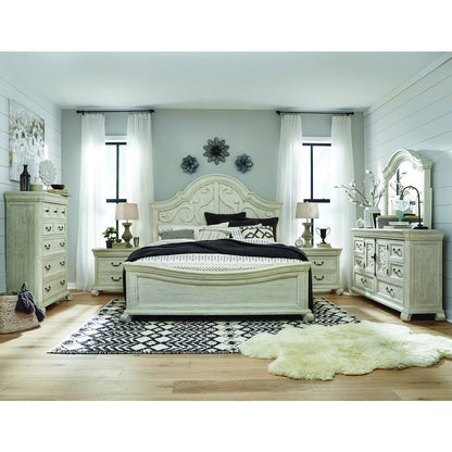 Bronwyn Alabaster Drawer Dresser With Shaped Mirror