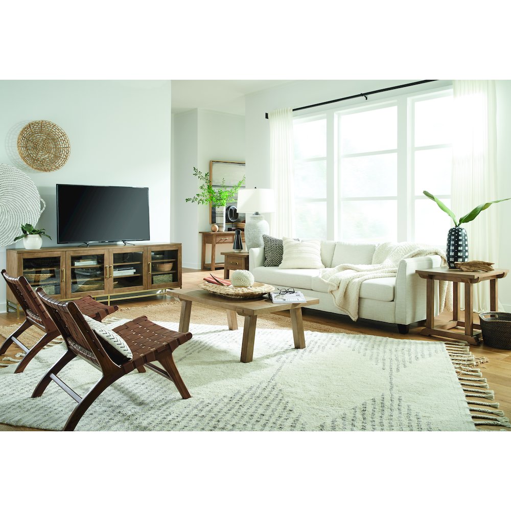 Lindon Belgian Wheat Rectangular End Table