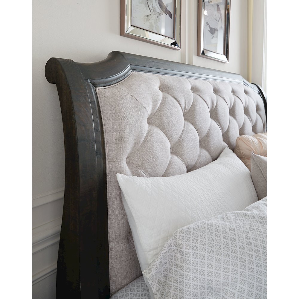 Bellamy Peppercorn King Sleigh Bed