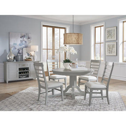 Charleston Harbor Gray Grey Upholstered Side Chair Two Pack