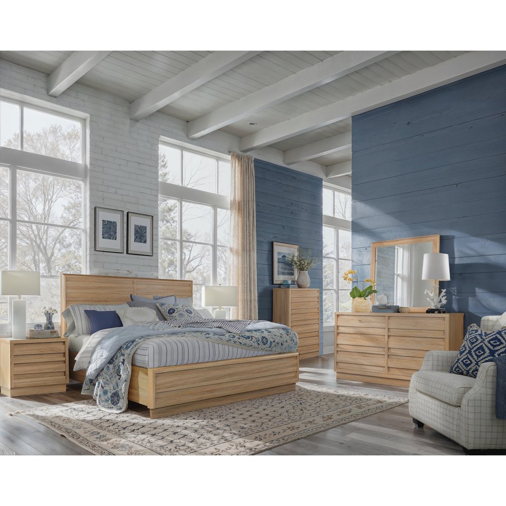 Brentwood Heights Provincial Brown Double Drawer Dresser With Portrait Mirror