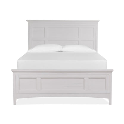 Heron Cove Chalk White And Dovetail Grey California King Panel Bed