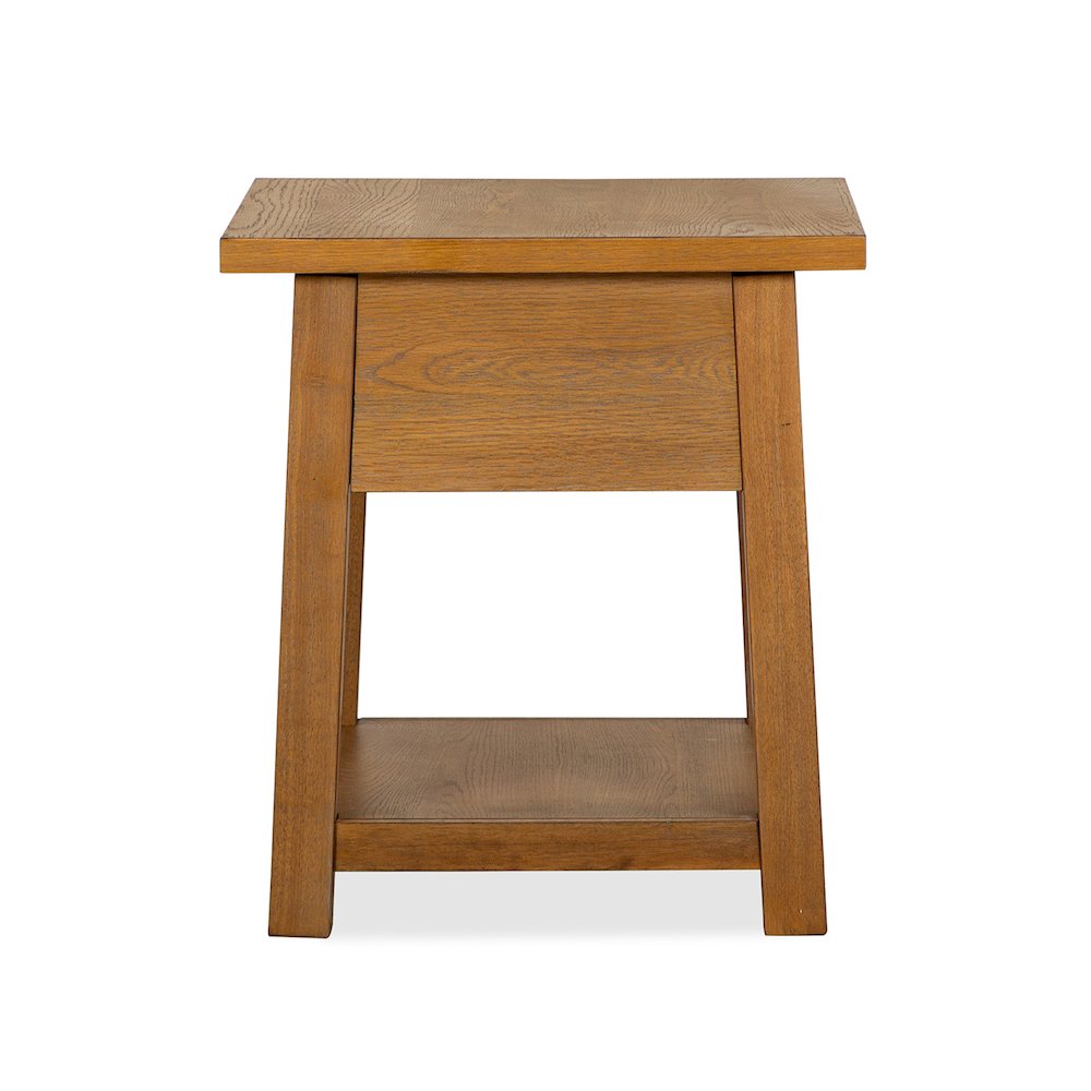 Lindon Belgian Wheat Drawer End Table