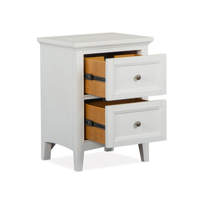 Heron Cove Chalk White And Dovetail Grey Small Drawer Nightstand