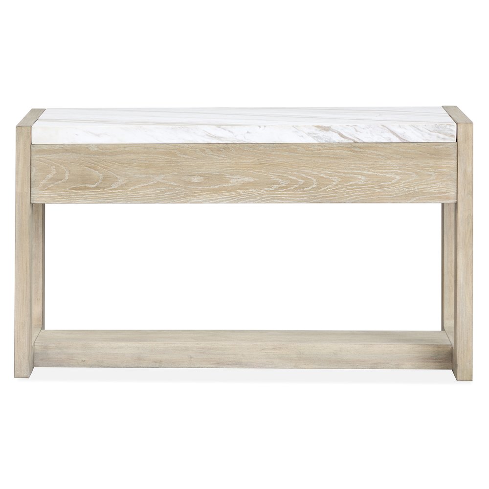 Preston Gallery Buff And Antique Silver Rectangular Sofa Table