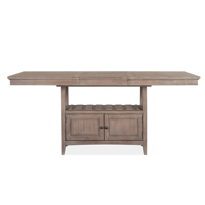 Paxton Place Dovetail Grey Extendable Counter Height Dining Table