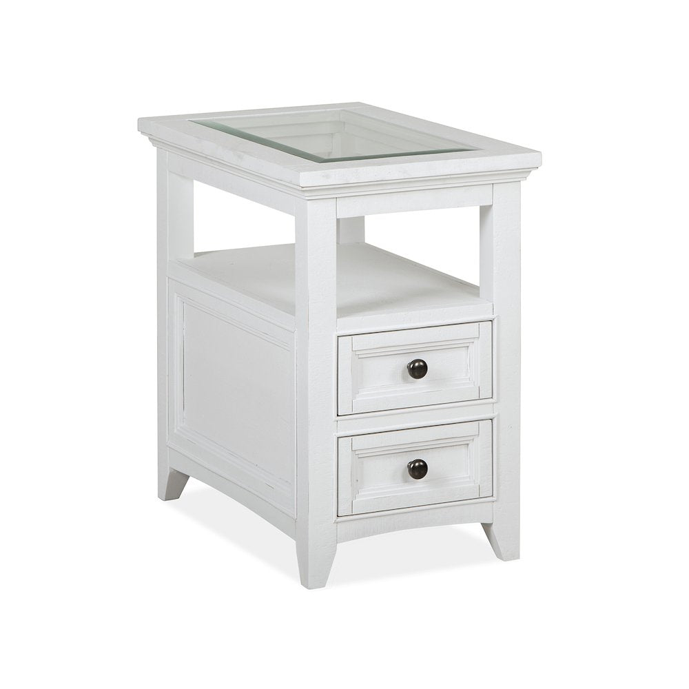 Heron Cove Chalk White Chairside End Table