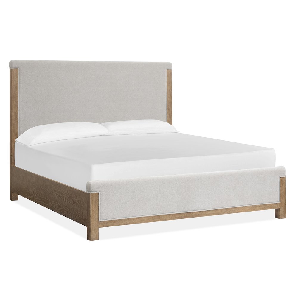 Plum Creek Sierra Brown Queen Upholstered Panel Bed