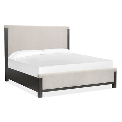 Plum Creek Ravenwood Black California King Upholstered Panel Bed