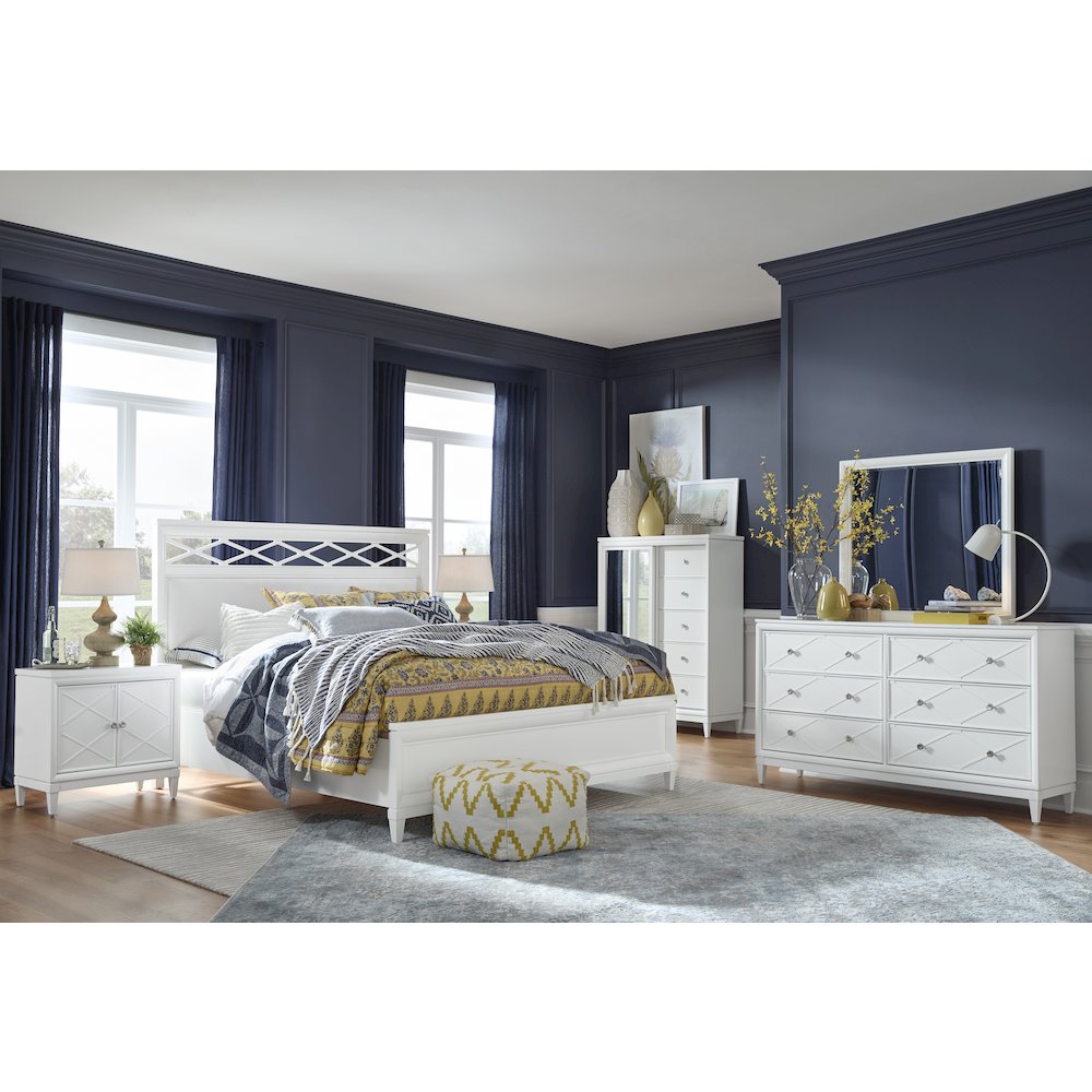 Springhouse Whisper White Landscape Mirror