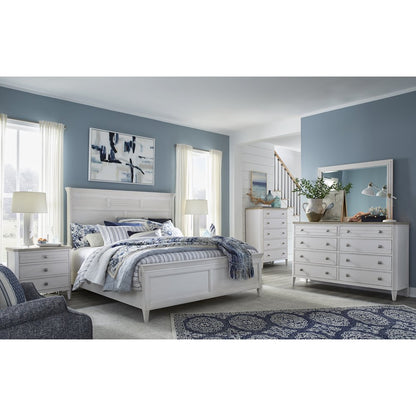 Echo Isles Sea Pearl And Driftwood Double Drawer Dresser With Landscape Mirror
