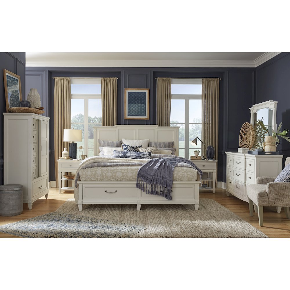 Willowbrook Egg Shell White With Slight Rub Through Landscape Mirror