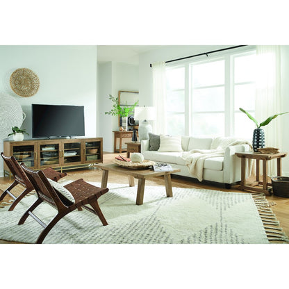 Lindon Belgian Wheat Rectangular Cocktail Table