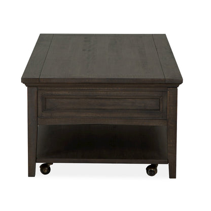 Westley Falls Graphite Rectangular Cocktail Table With Casters