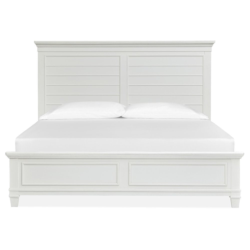 Charleston White Dove Queen White Panel Bed