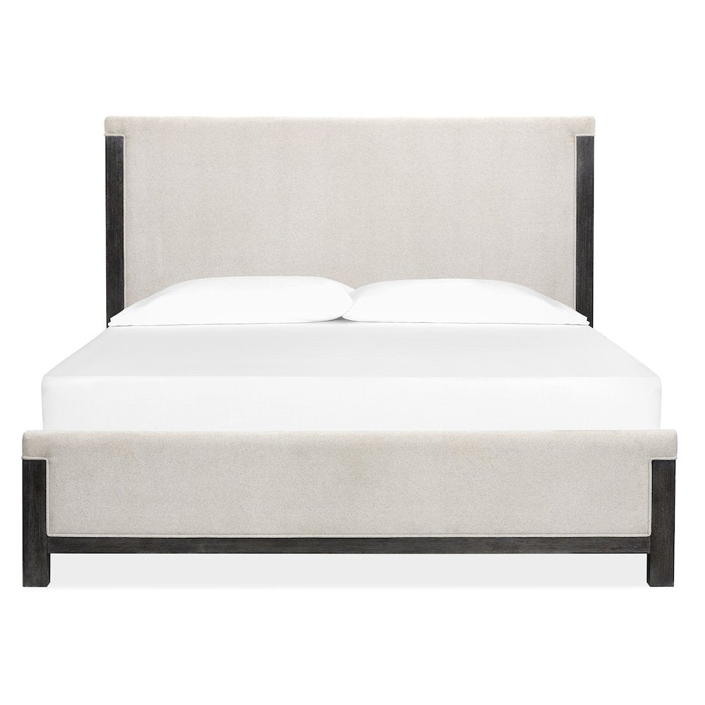 Plum Creek Ravenwood Black Queen Upholstered Panel Bed