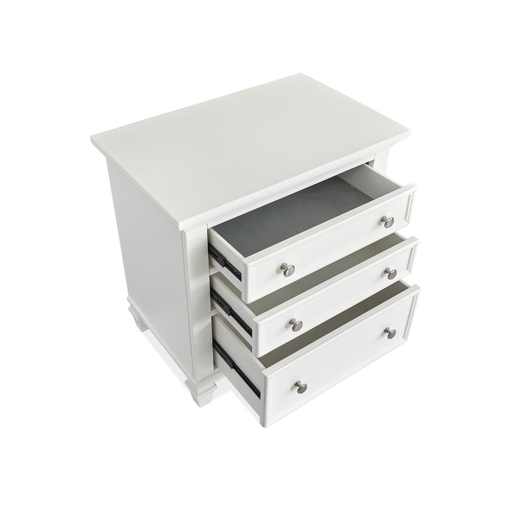 Charleston White Dove White Drawer Nightstand