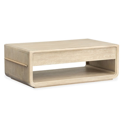 Sunset Cove Sanibel Brown Rectangular Cocktail Table With Casters