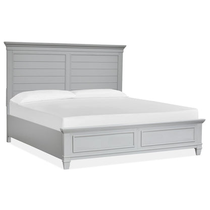 Charleston Harbor Gray King Grey Panel Bed