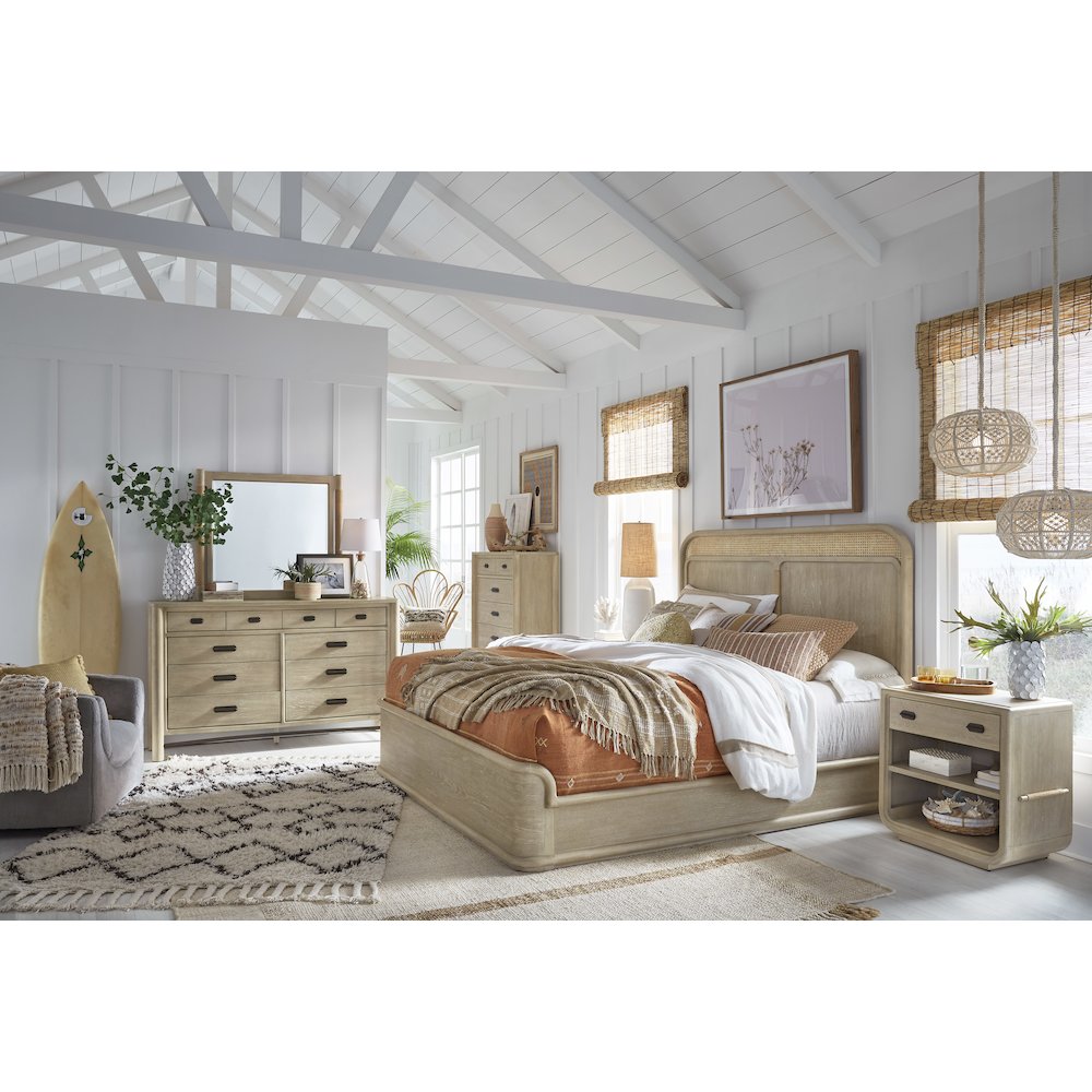 Sunset Cove Sanibel Brown King Panel Bed