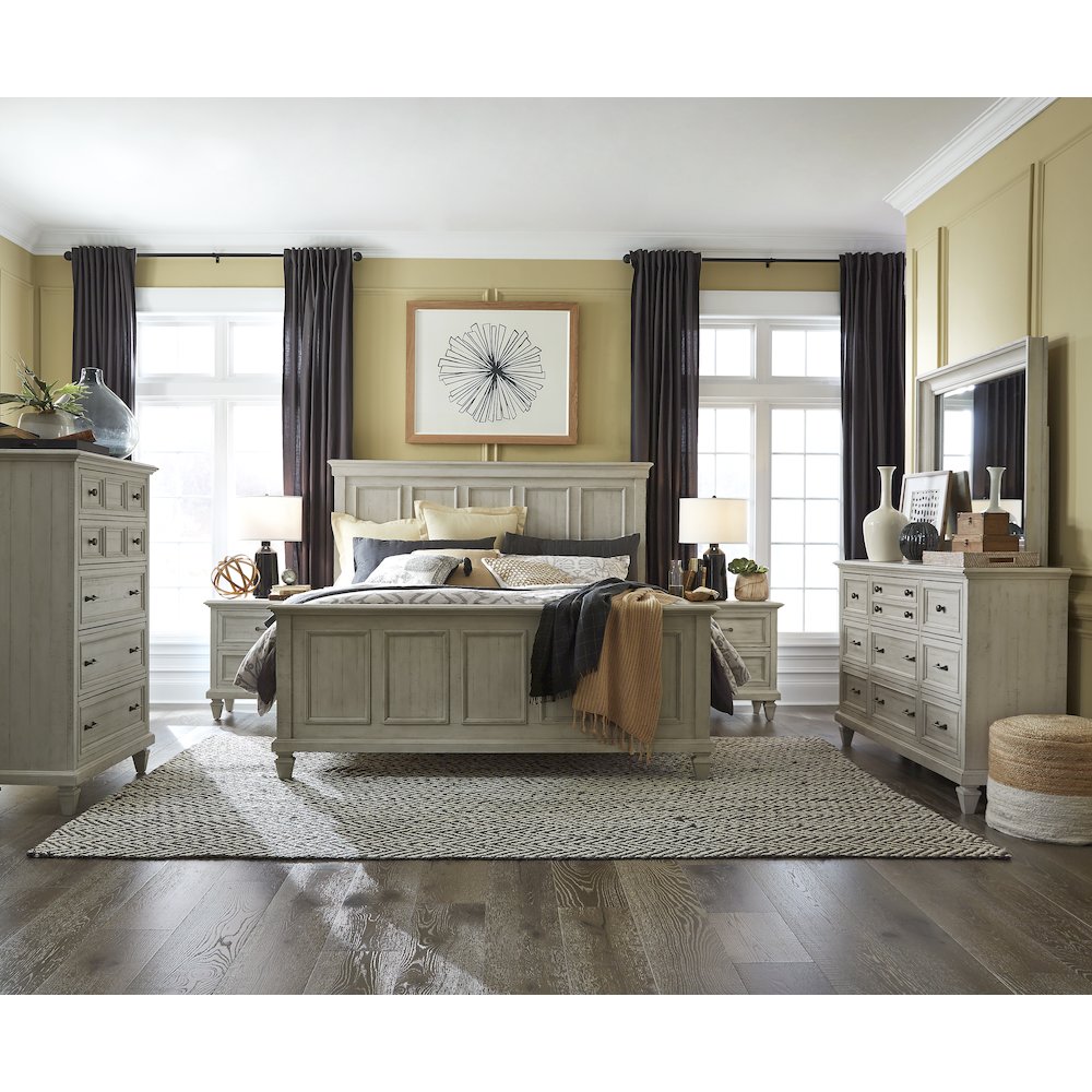 Newport Alabaster Queen Panel Bed