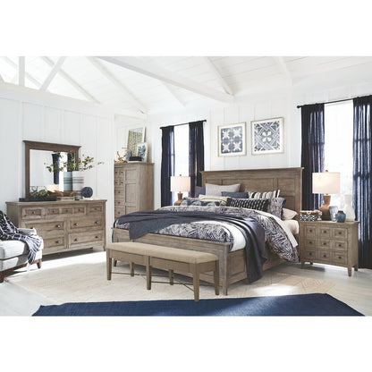 Paxton Place Dovetail Grey Queen Panel Bed