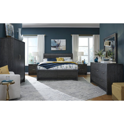 Kinsley Black Heron King Panel Bed