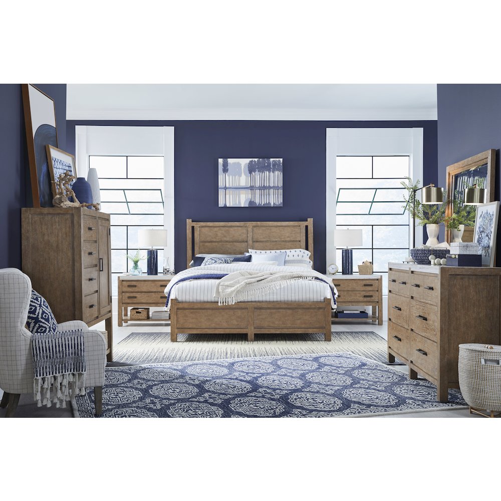 Plum Creek Sierra Brown Queen Panel Bed