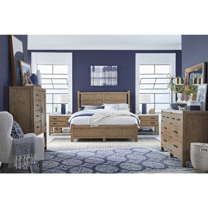 Plum Creek Sierra Brown Queen Panel Bed