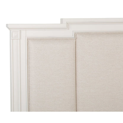 Egg Shell White With Slight Rub Through California King Panel Storage Bed