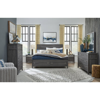 Merrifield Raisin Black Queen Panel Storage Bed
