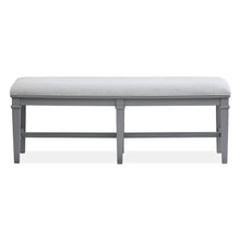 Charleston Harbor Gray Grey Upholstered Bench