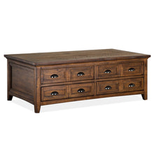 Bay Creek Toasted Nutmeg Lift Top Storage Cocktail Table With Casters