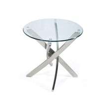 Zila Brushed Nickel Round End Table