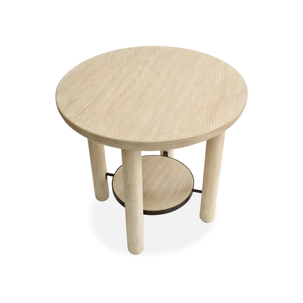 Sunset Cove Sanibel Brown Round End Table