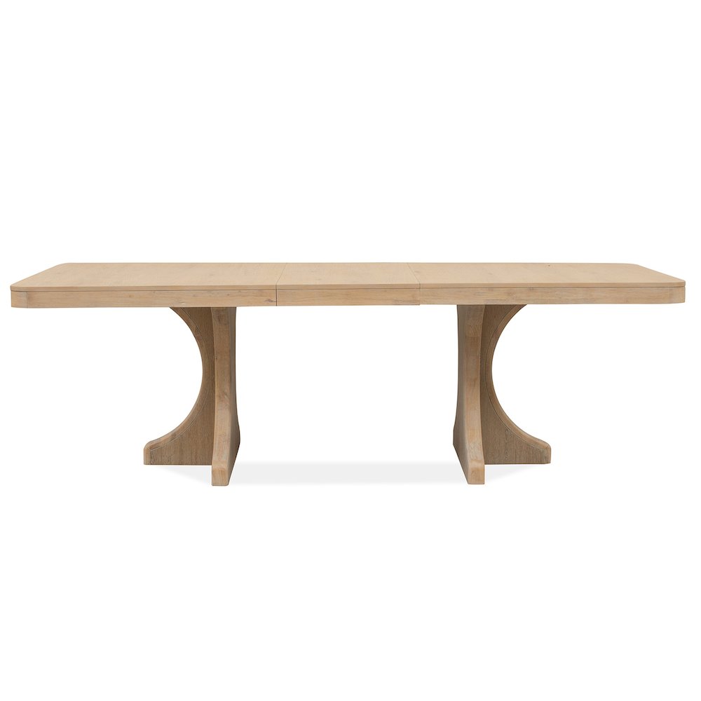 Somerset Butternut Extendable Trestle Dining Table