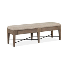 Paxton Place Dovetail Grey Upholstered Bench